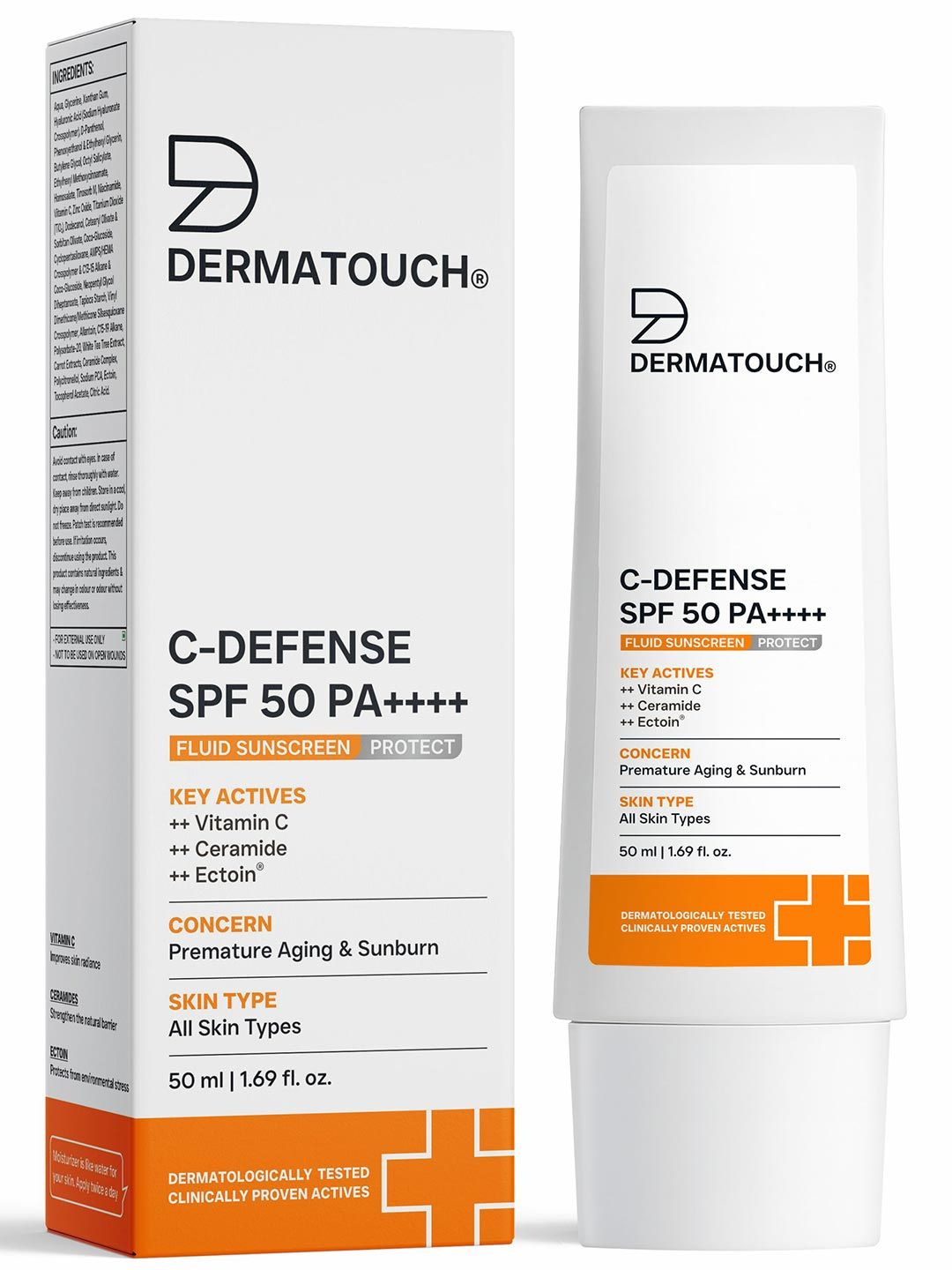 Dermatouch C-Defense SPF 50 PA++++ Fluid Sunscreen - 50 g-picture-43