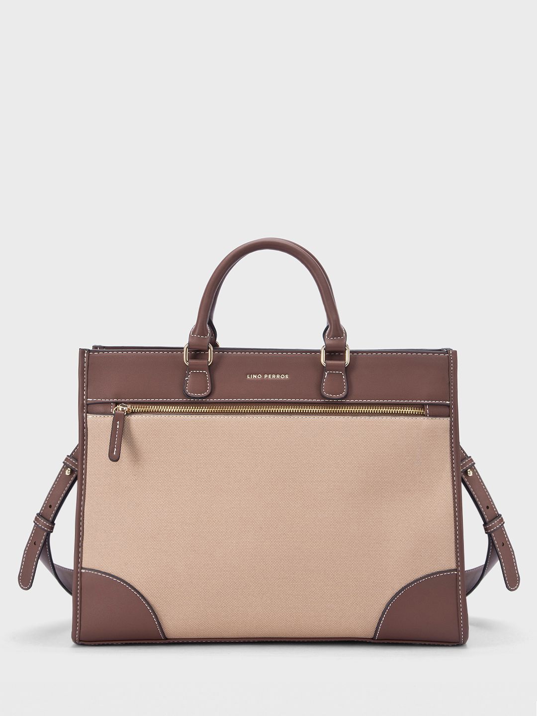 Lino Perros Colourblocked Oversized Structured Handheld Bag-picture-10