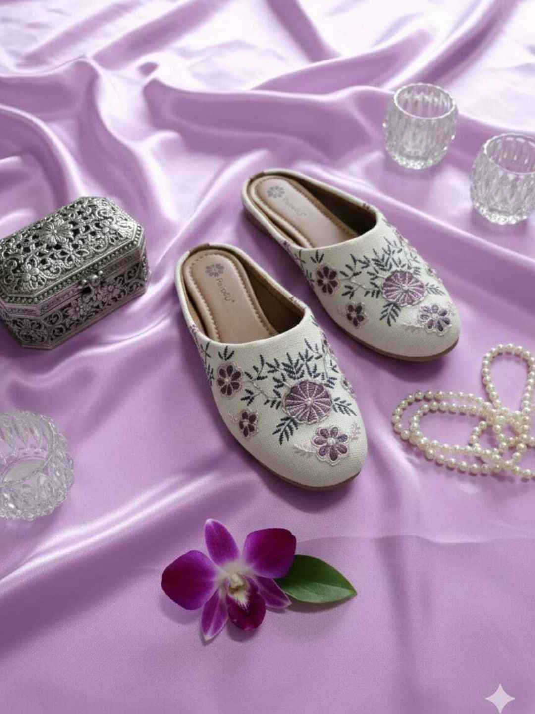 Pairs4U Women Embellished Mules Flats-image-23