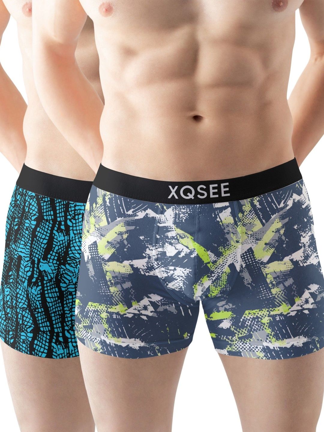 XQSEE Men Pack Of 2 Printed Mid -Rise Short Trunk-picture-35