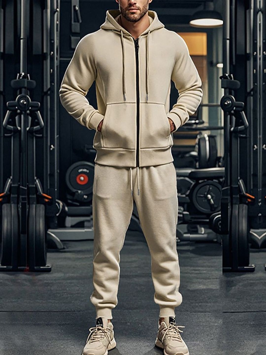 ANDREW HILL Men Hooded Sweatshirt with Joggers-image-24