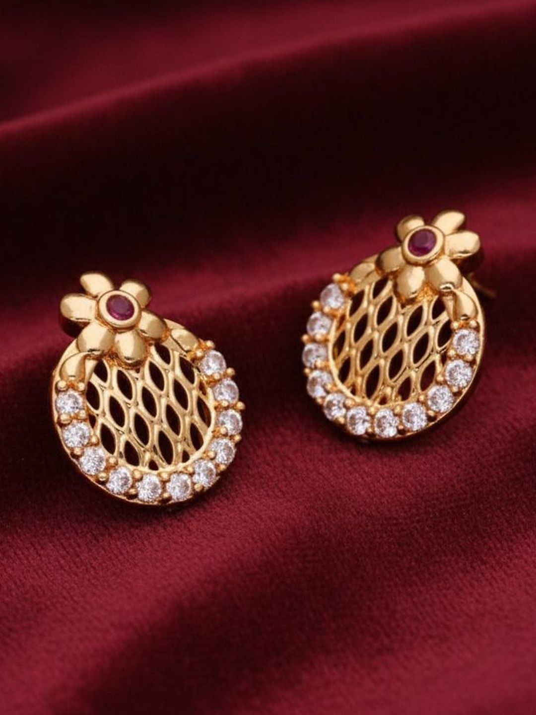 Anouk Floral Studs Earrings-picture-42