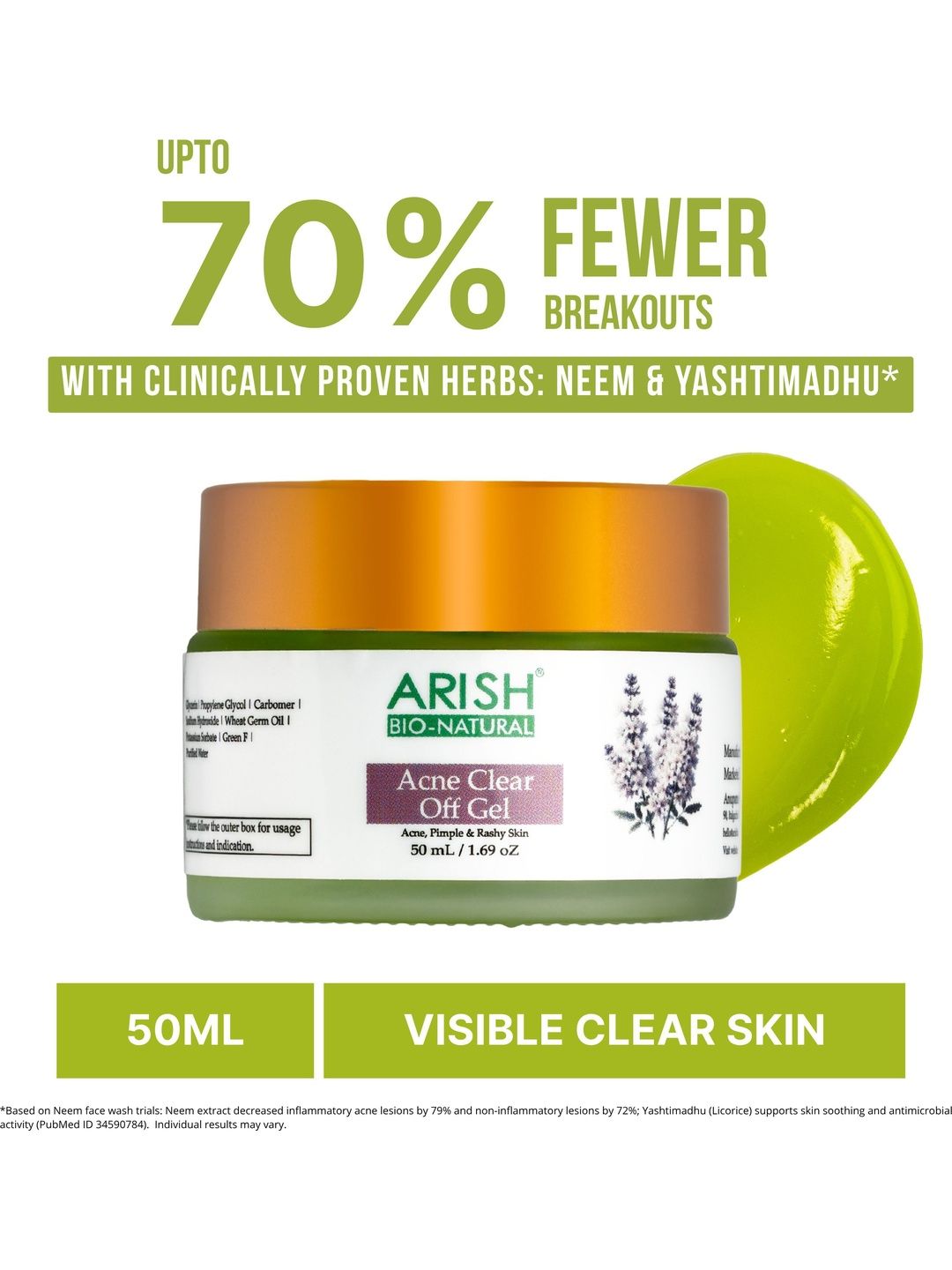 ARISH BIO-NATURAL Acne Clear Off Gel - 50 ml-image-33