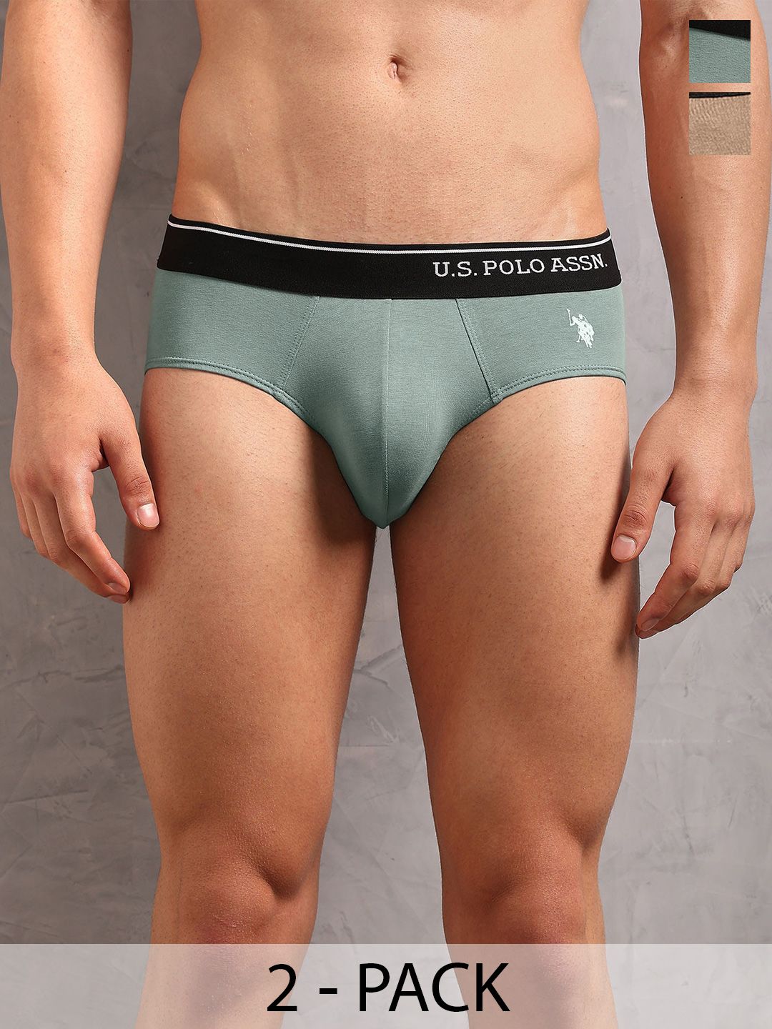U.S. Polo Assn. Men's OEB18 Cotton Stretch Breathable Underwear Briefs - Pack Of 2-picture-55