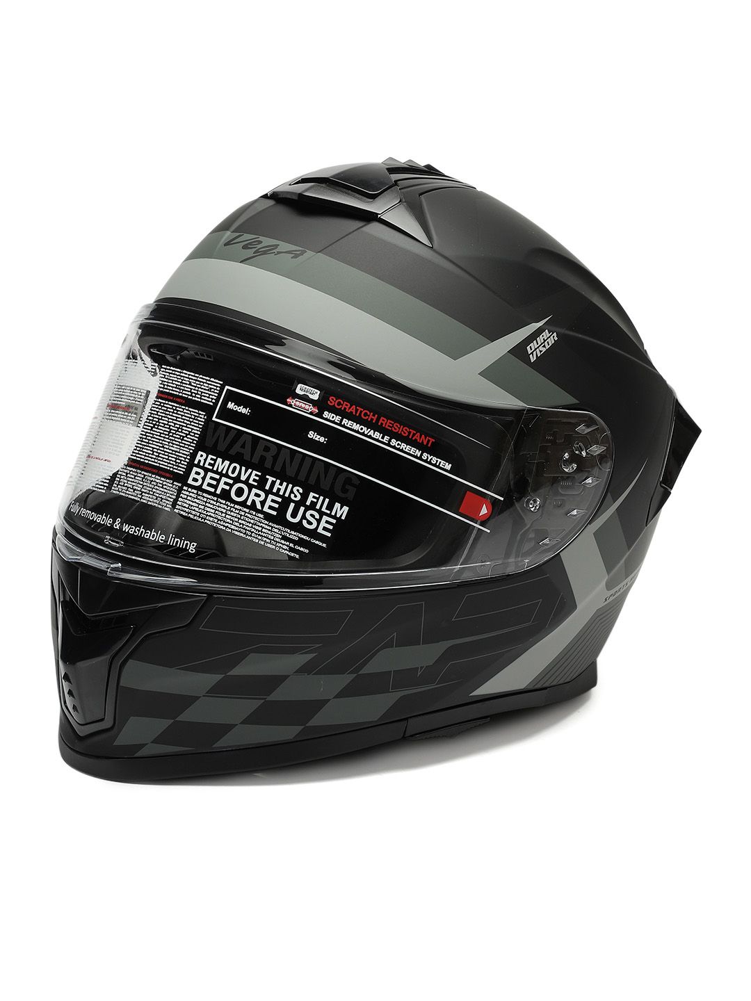 Vega Zap DV Alliance ISI and DOT Certified Full Face Helmet
