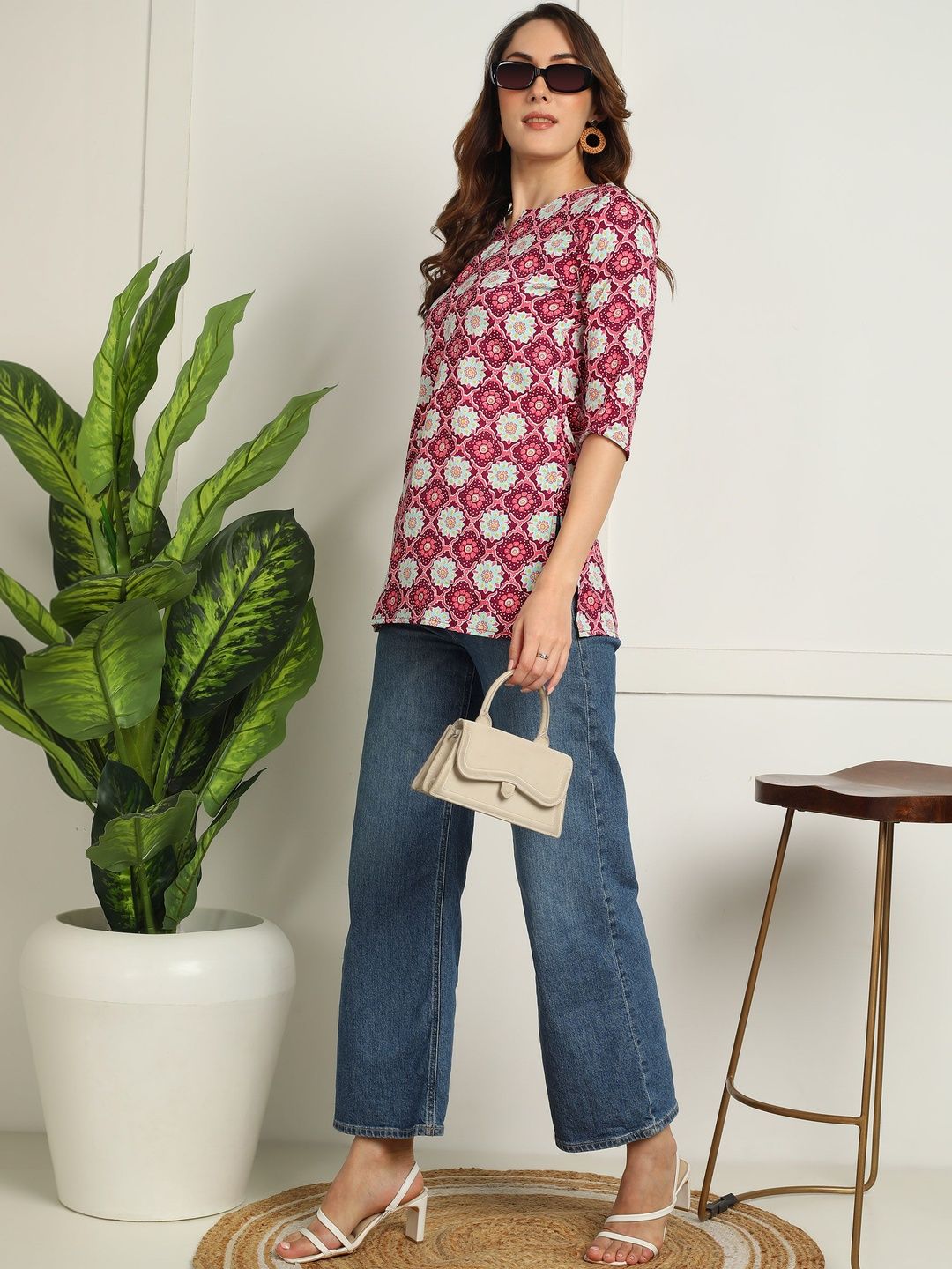 JANKHI Print Ethnic Crepe Top-picture-18
