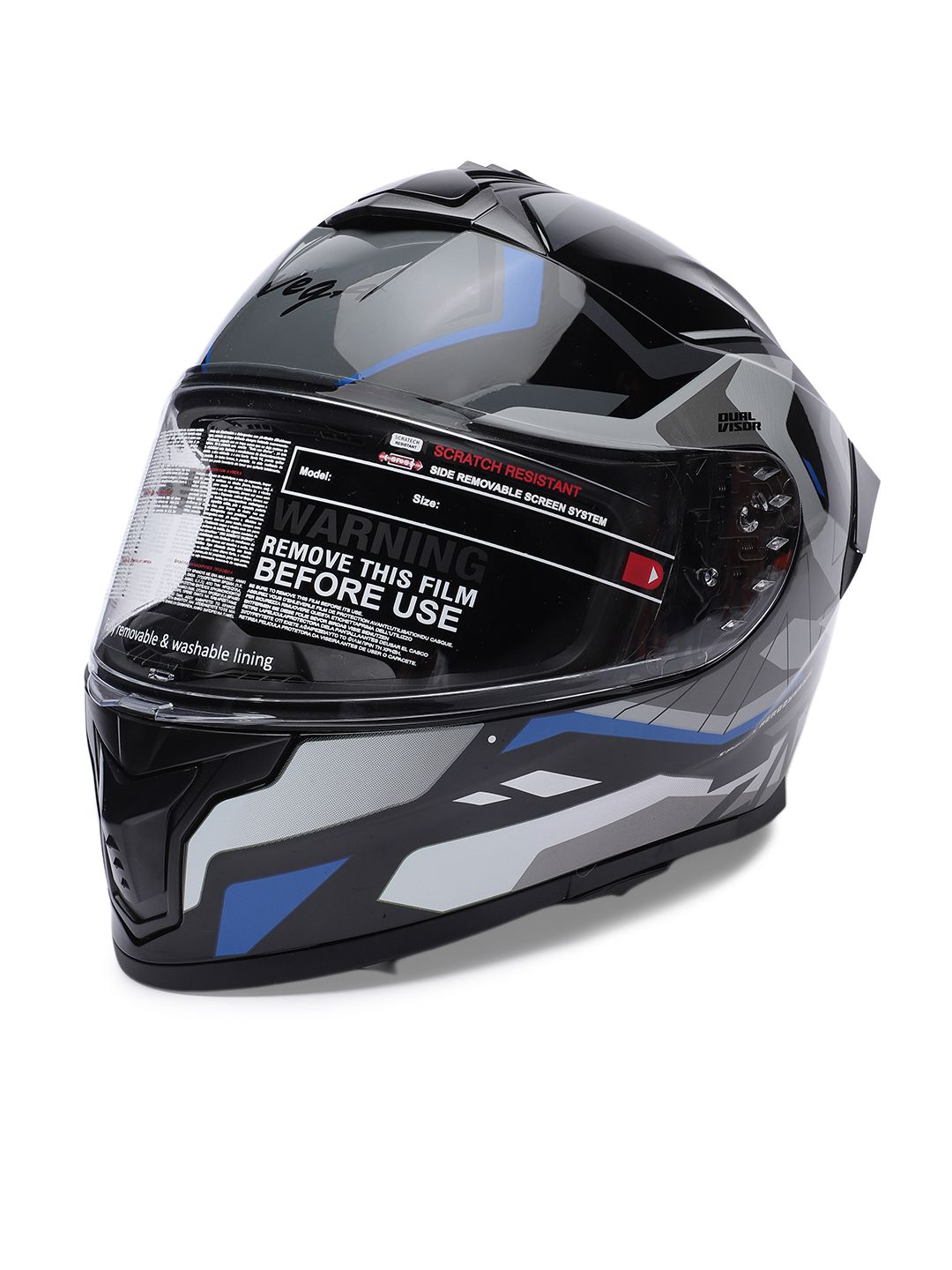 VEGA Zap Volt D/V ISI and DOT Certified Full Face Helmet-picture-39