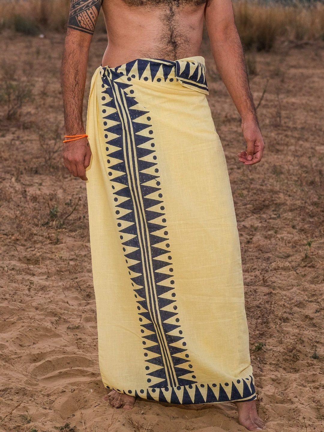 CRYSTAL HEAL Men Cotton Printed Dhotis-picture-18