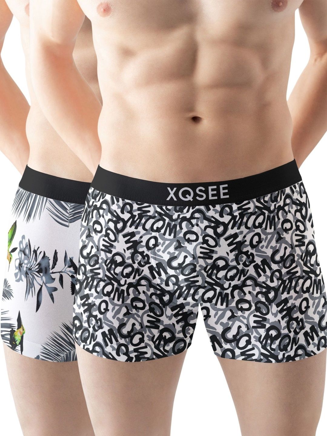 XQSEE Men Pack Of 2 Printed Mid -Rise Short Trunk-picture-38