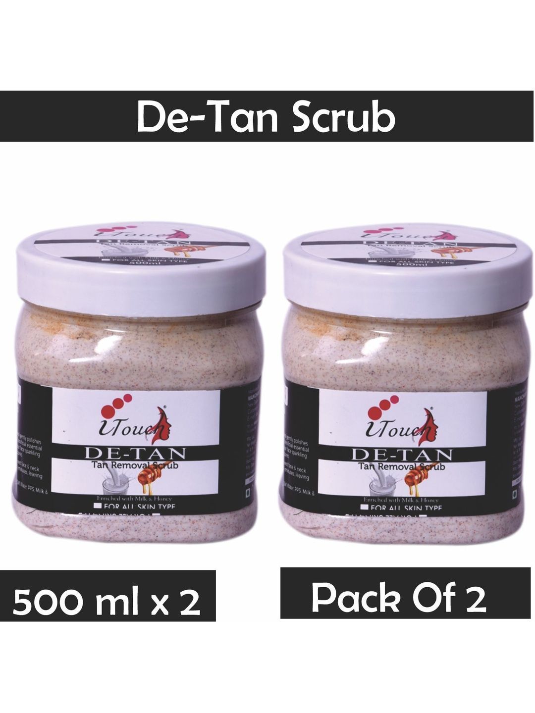 I TOUCH HERBAL Set Of 2 Detan Scrub For Hydration - 500 ml Each-picture-48