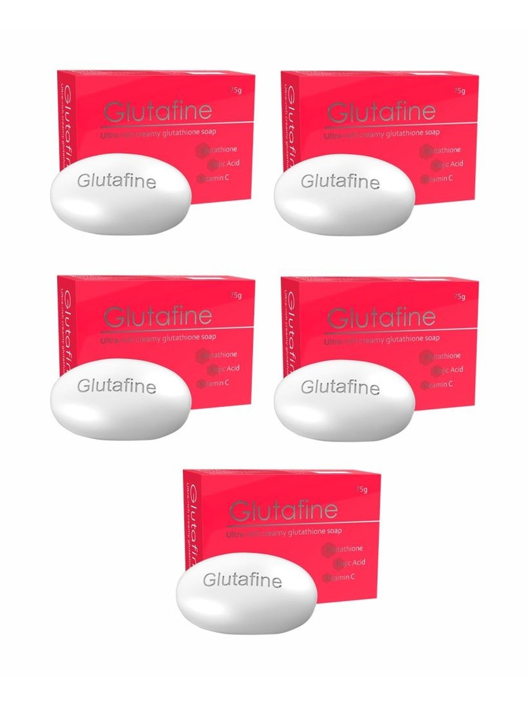 Glutafine Set Of 5 Ultra Rich Cream Glutathione Soap - 75 g Each-picture-52