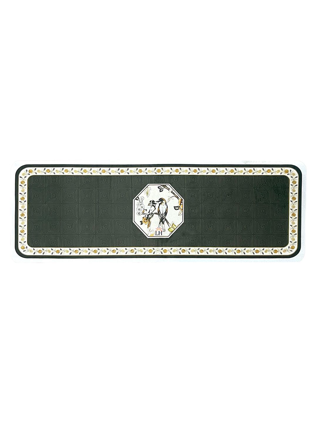 LUXEHOME INTERNATIONAL 2-Pcs Printed White & Black Floor Mats & Dhurries-image-17