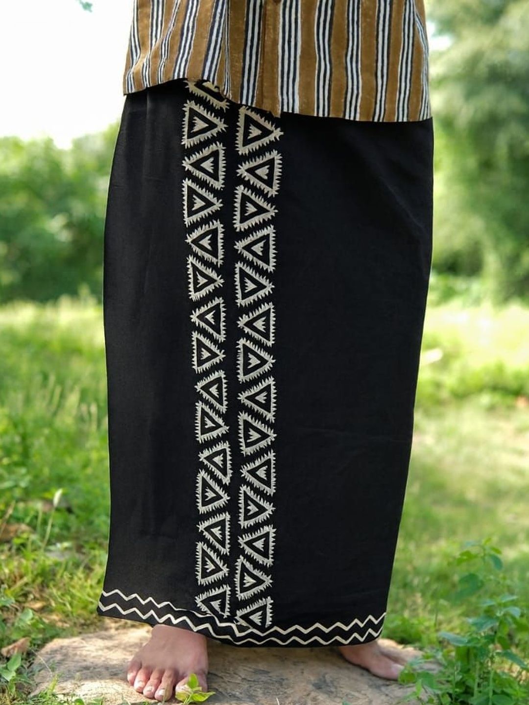 CRYSTAL HEAL Men Printed Cotton Dhoti Dhotis-picture-26