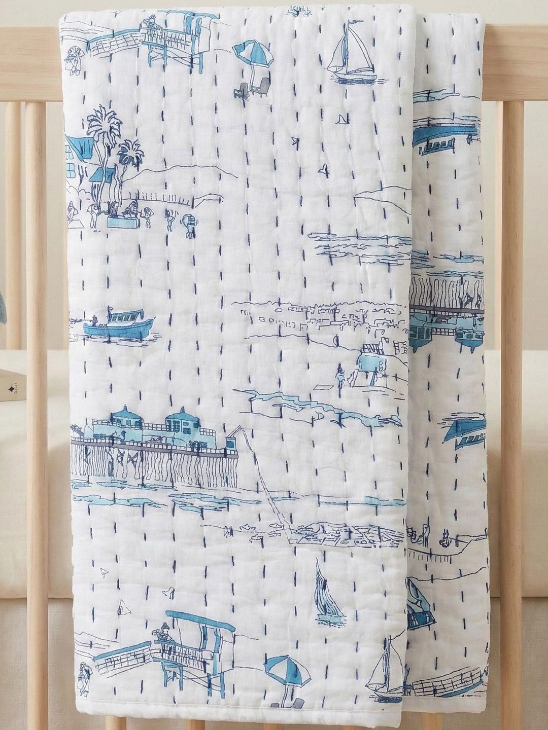 DMAASA White & White AC Room 500 GSM Blanket