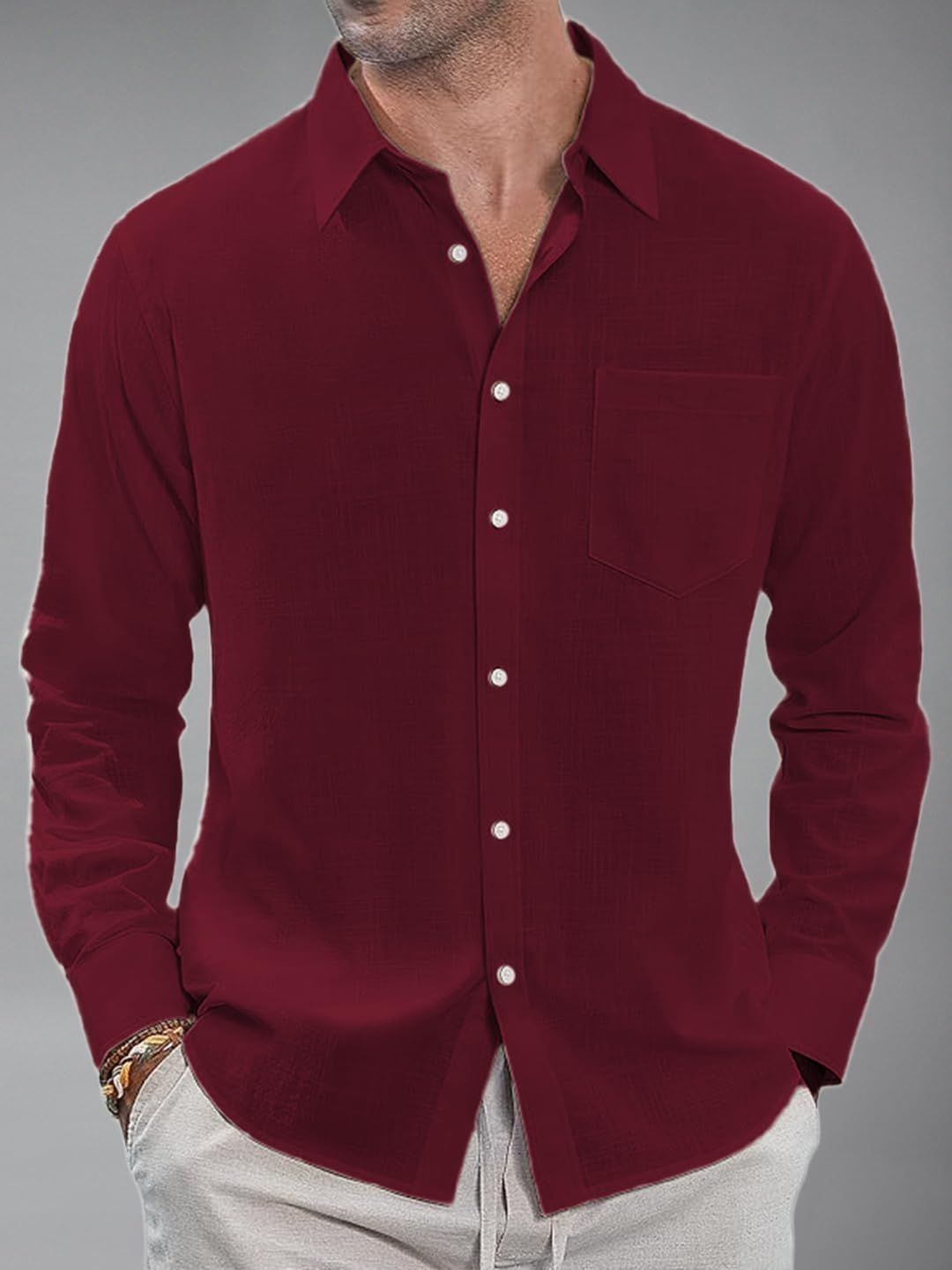 EdinWolf Men Smart Slim Fit Casual Shirt-picture-33