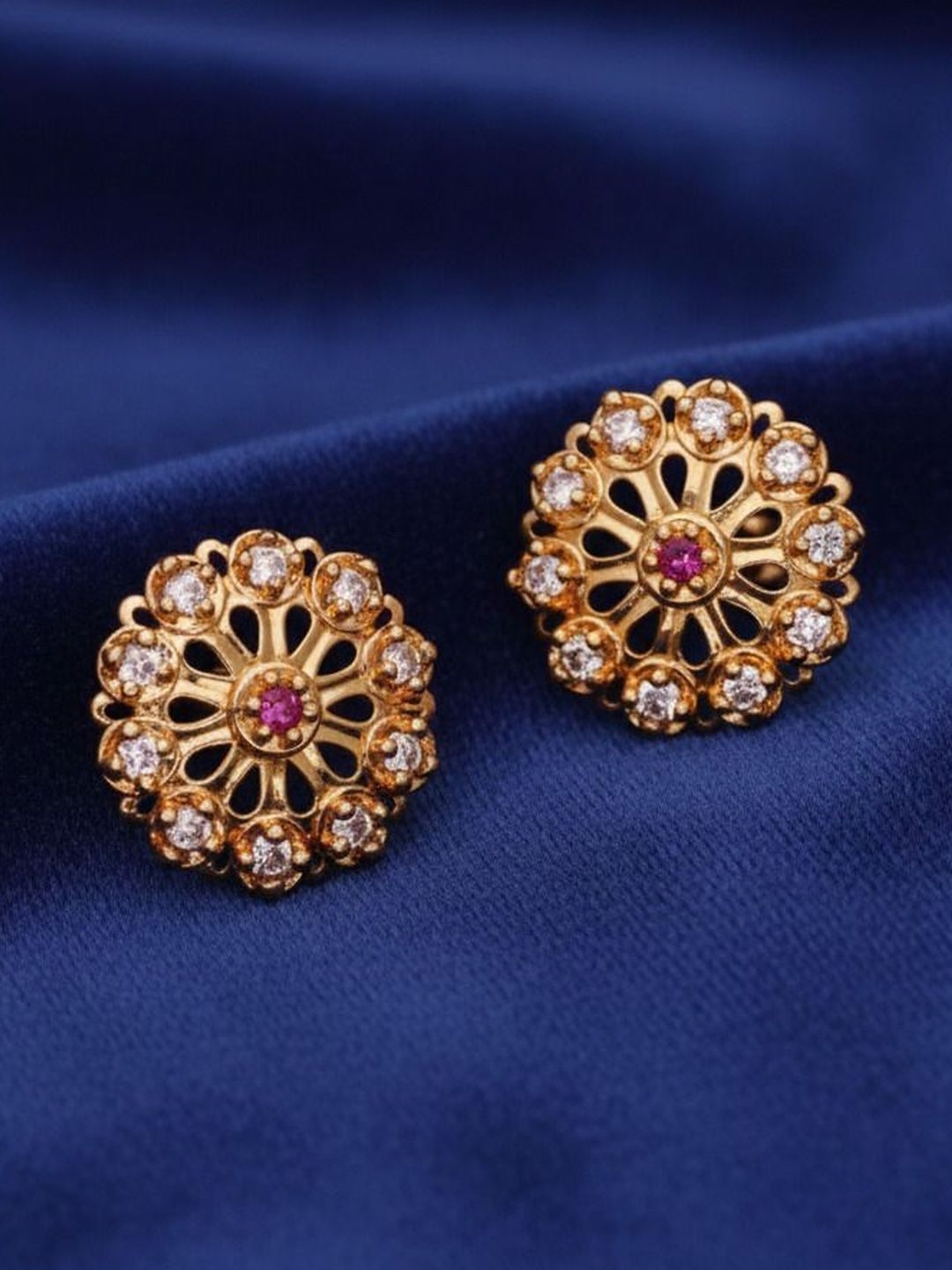 Anouk Floral Studs Earrings-picture-15