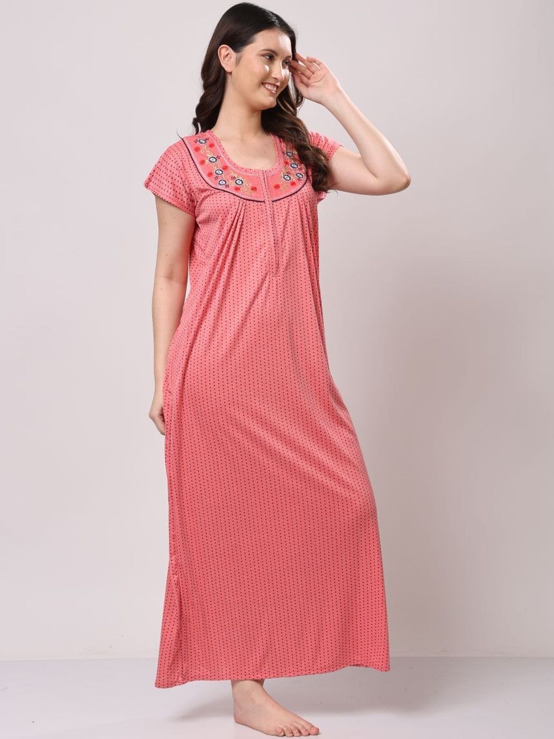CHUI MUI Printed Maxi Nightdress-image-19