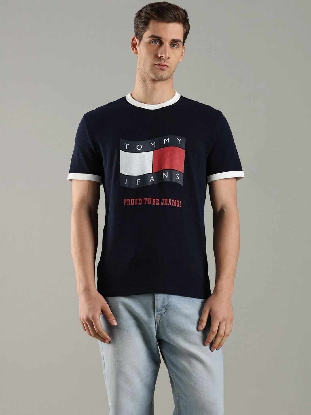 Tommy Hilfiger Men Brand Logo Printed T-shirt-picture-30