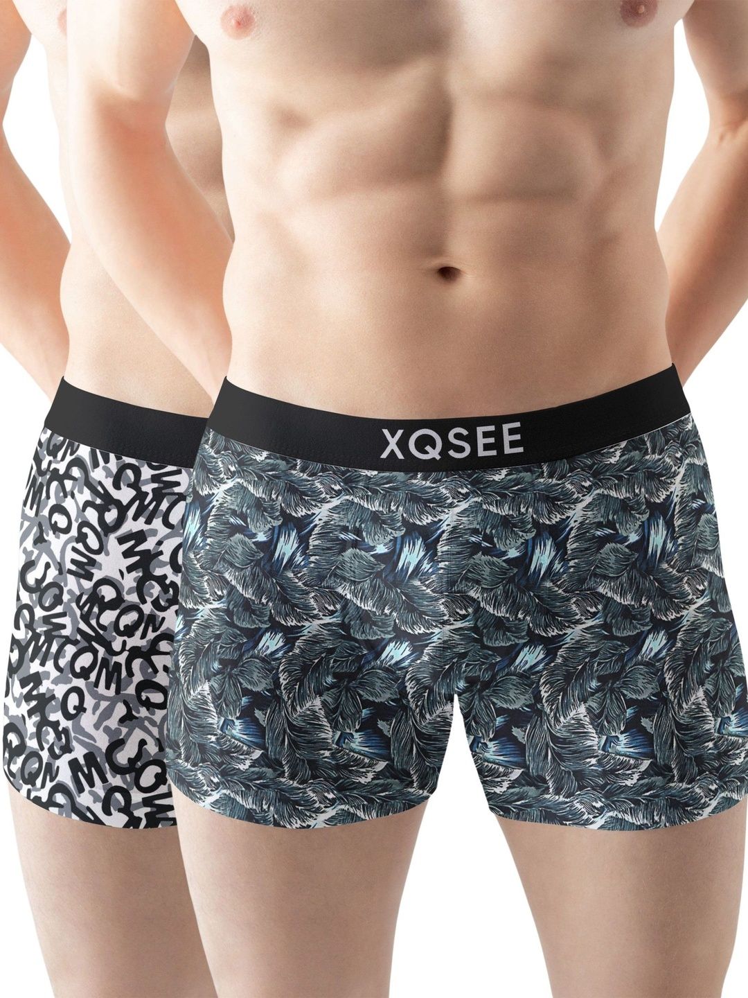 XQSEE Men Pack Of 2 Printed Mid -Rise Short Trunk-picture-31