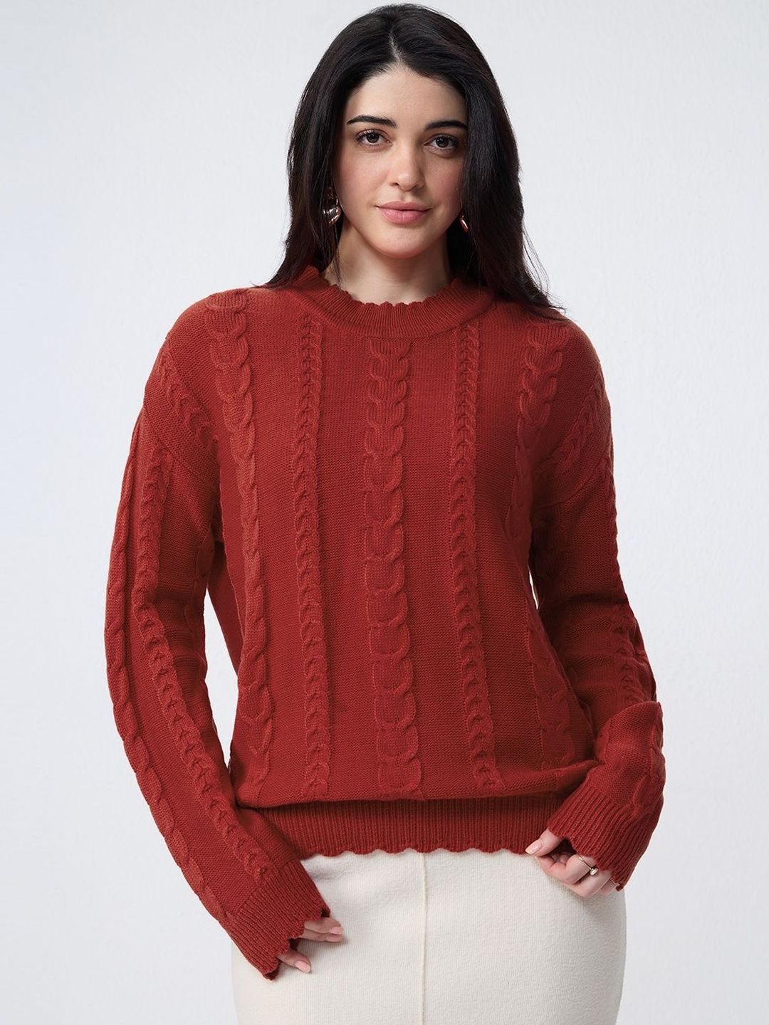 The Souled Store Women Cable Knit Pullover-picture-43