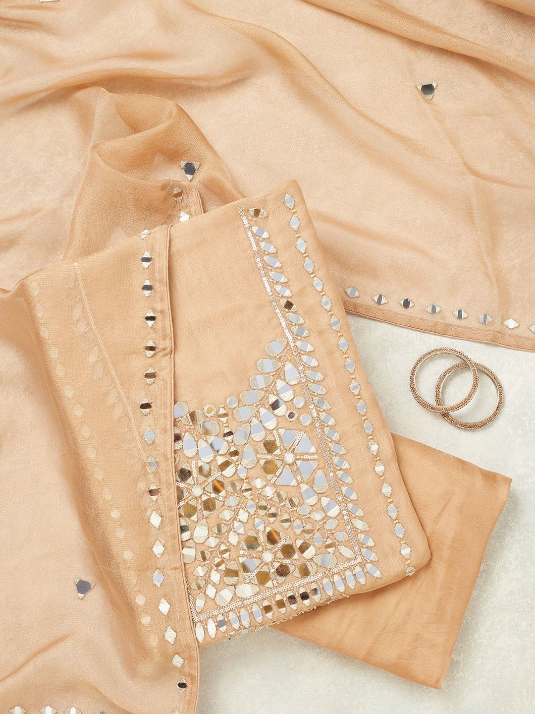Koskii Embellished Unstitched Dress Material-picture-27