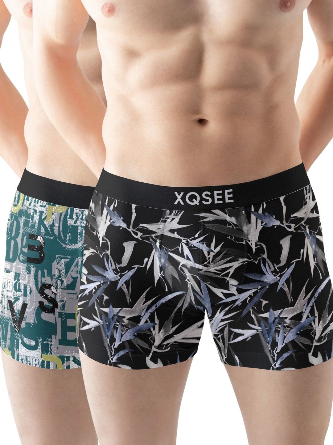 XQSEE Men Pack Of 2 Printed Mid -Rise Short Trunk-picture-45