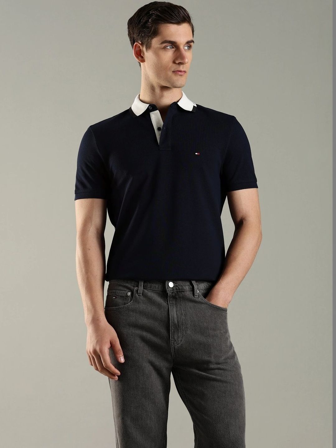 Tommy Hilfiger Men Brand Logo Polo Collar T-shirt-picture-35