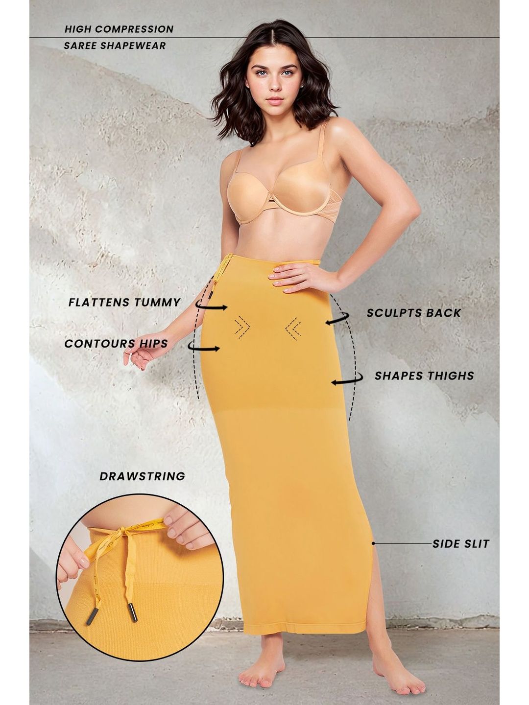 Clovia Saree Shapewear With Side Slit-picture-13