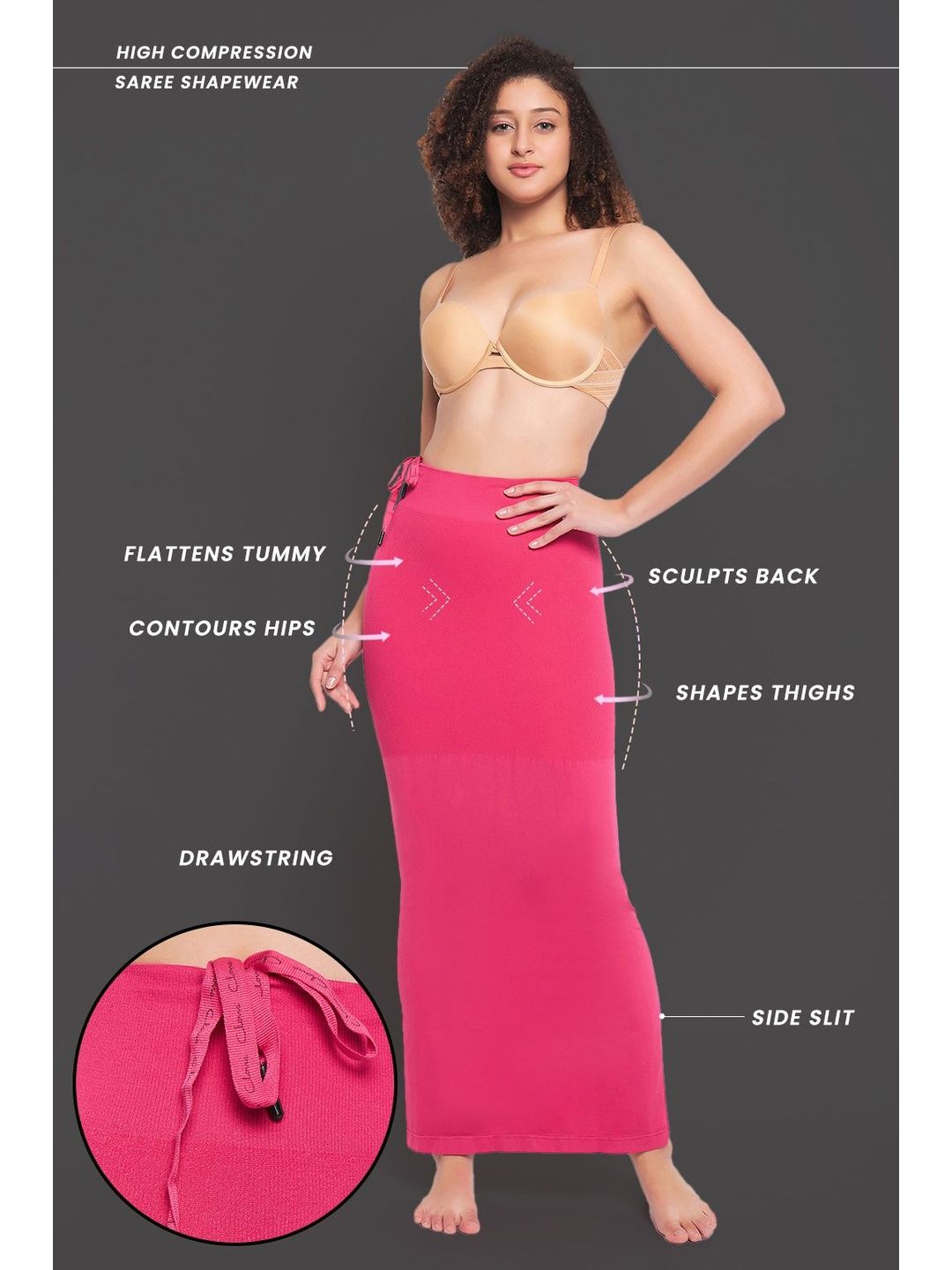 Clovia Saree Shapewear With Side Slit-picture-40