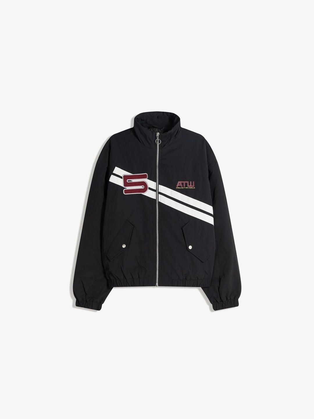 Bershka Men Brand Logo Colourblocked Lightweight Sporty Jacket-picture-37