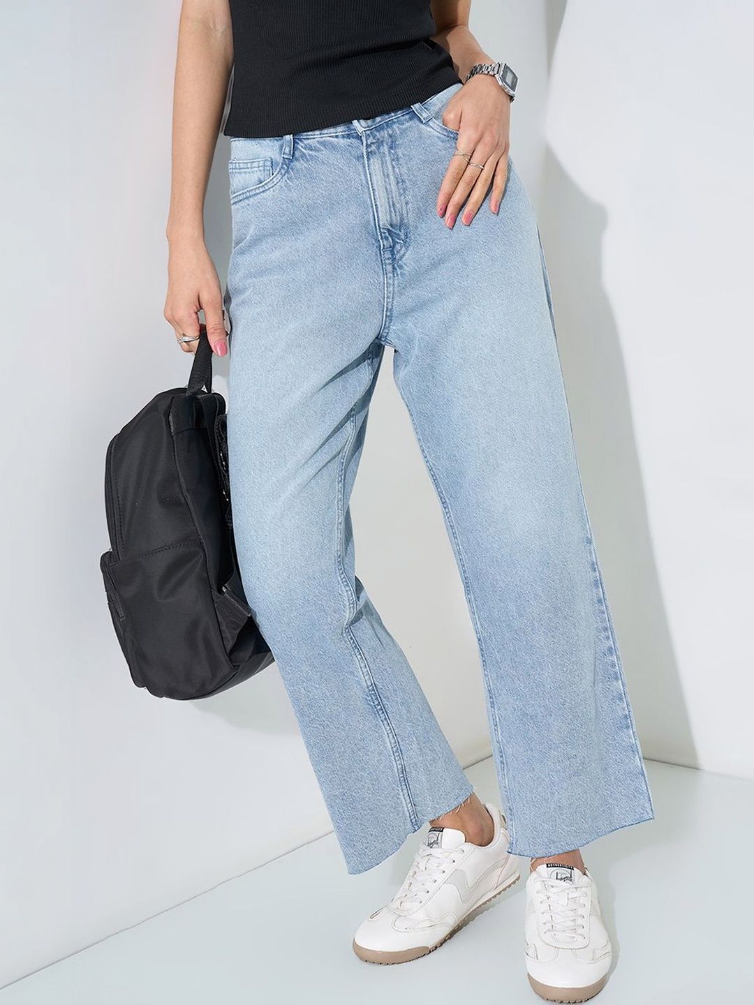 SF JEANS by Pantaloons Women Straight Fit High-Rise Light Fade Jeans-picture-34