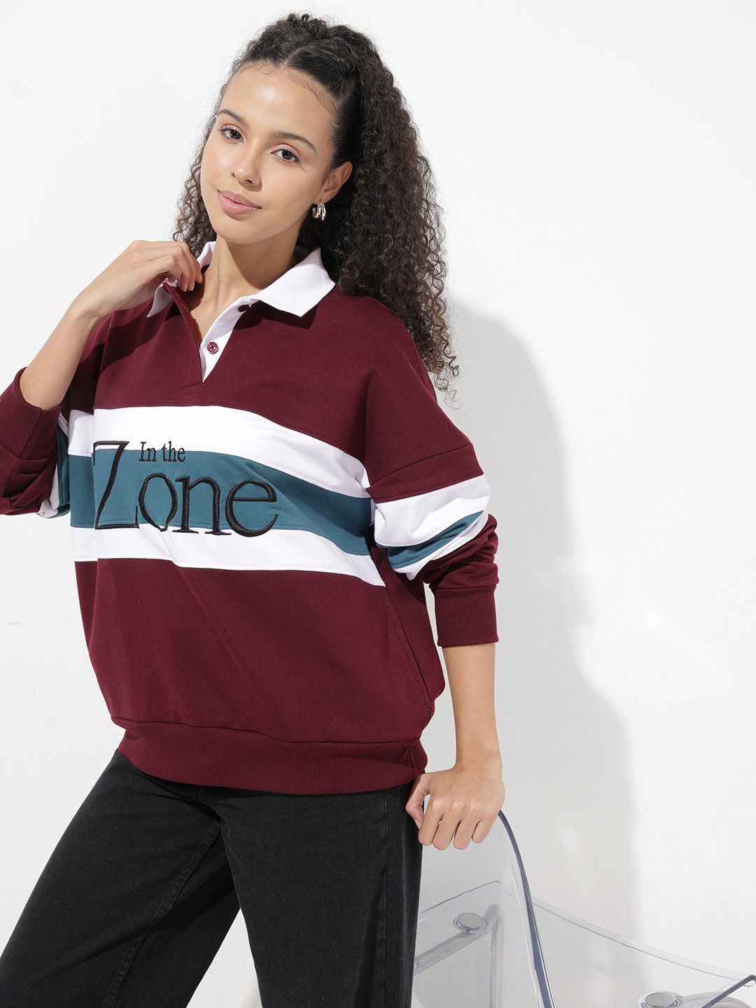 The Roadster Life Co. Colourblocked Typography Printed Sweatshirt-picture-24