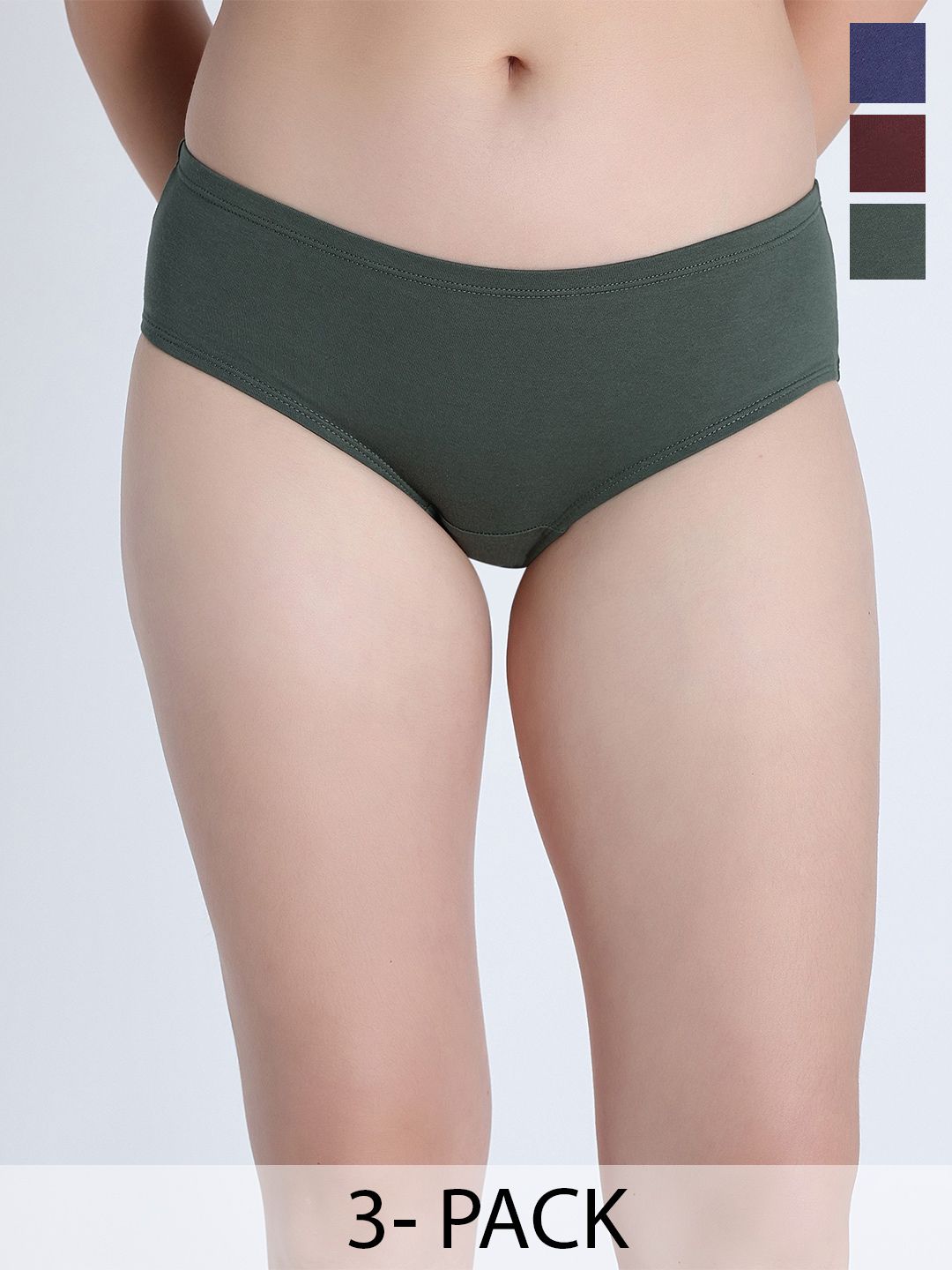 Zivame Women Pack Of 3 Mid-Rise Hipster Briefs-picture-24