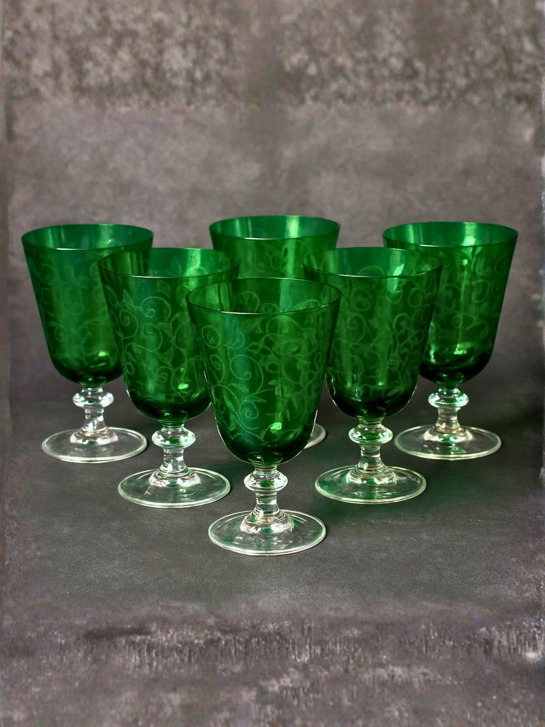 Bohemia Crystal Green 6 Pieces Cocktail Glass 380 ml Each-picture-33