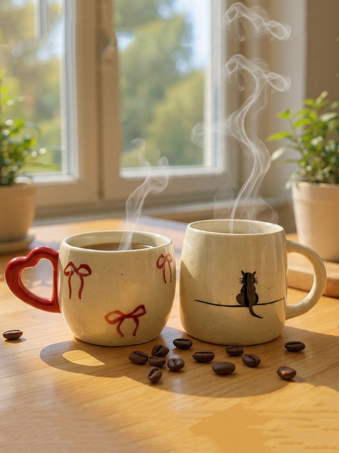 The Decor Lane Multicoloured Handcrafted Printed Ceramic Glossy Mugs Set of Cups and Mugs-picture-17