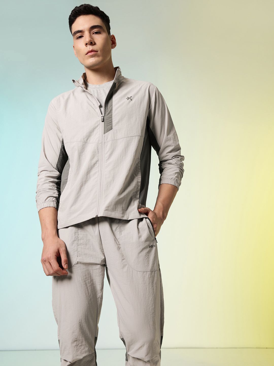 hrx by hrithik roshan Sports52 wear Mock Collar Rapid-Dry Running Tracksuit-picture-53