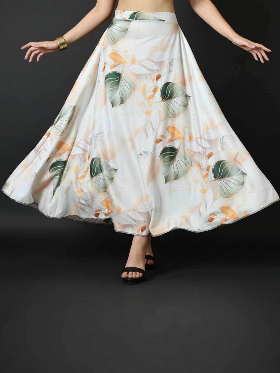 Vagisha Printed Flared Maxi Skirts-picture-16