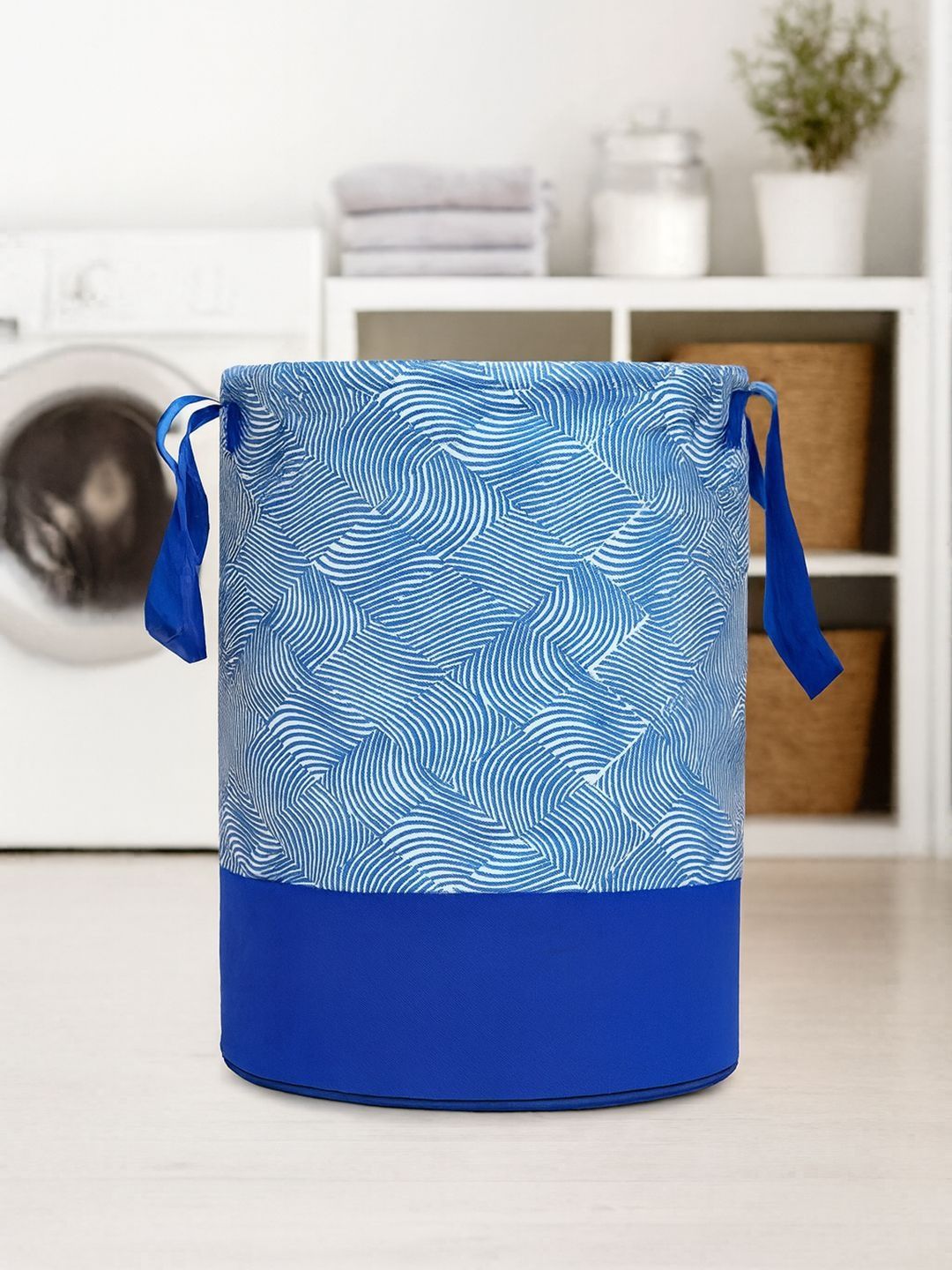 Kuber Industries Blue Printed Foldable Non Woven Laundry Basket-image-46