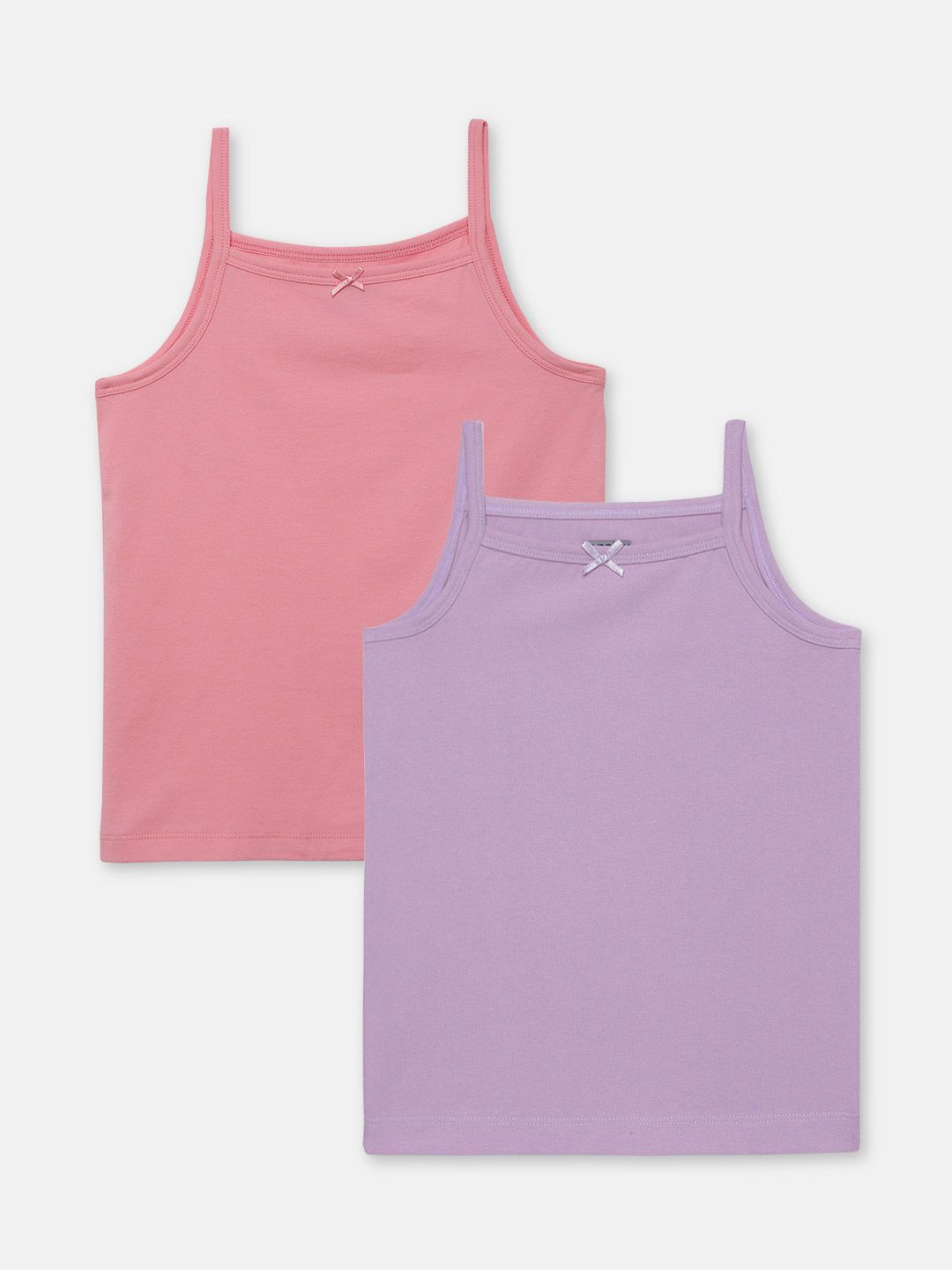 mackly Girls Pack Of 2 Non-Padded Shoulder Strap Camisoles