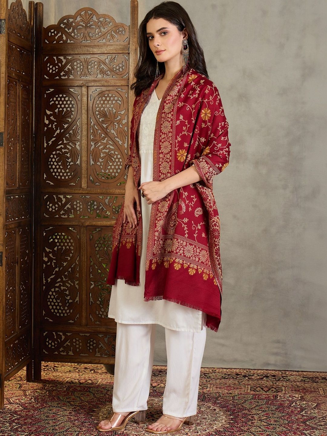 SAHASIKA Women Floral Shawl-image-22