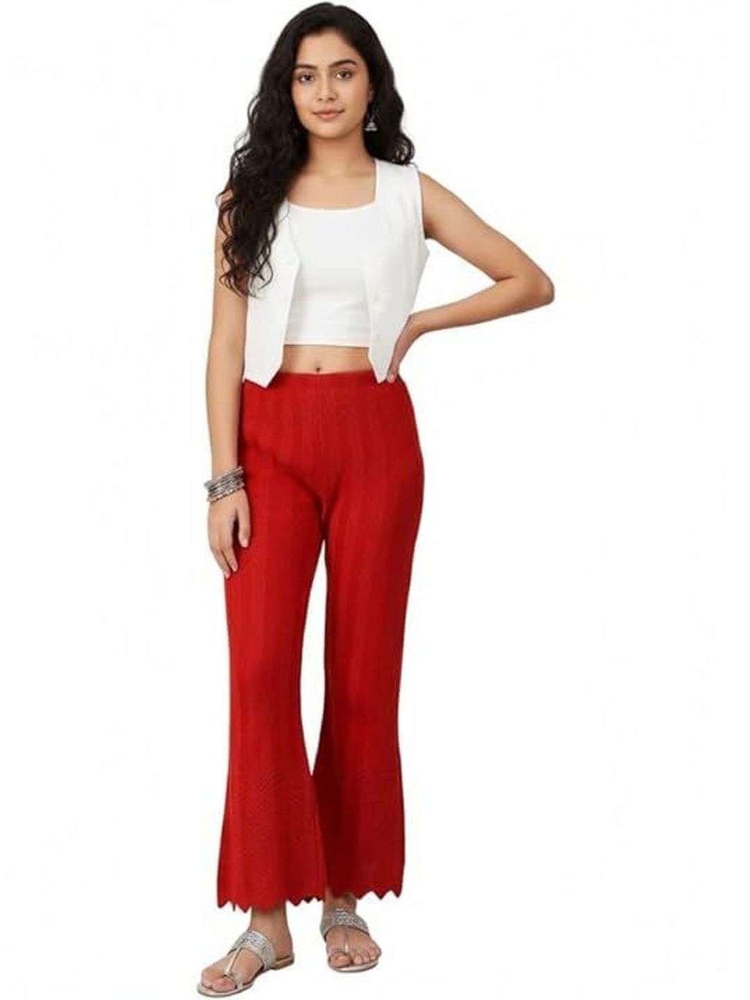 Thrifty Thread Women Knitted Palazzos-picture-14