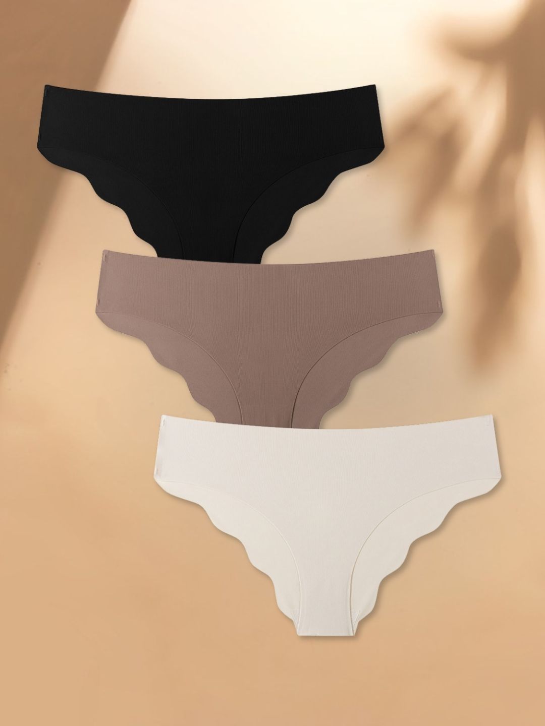 QAKVI Pack Of 3 Seamless Low-Rise Bikini Briefs-picture-13