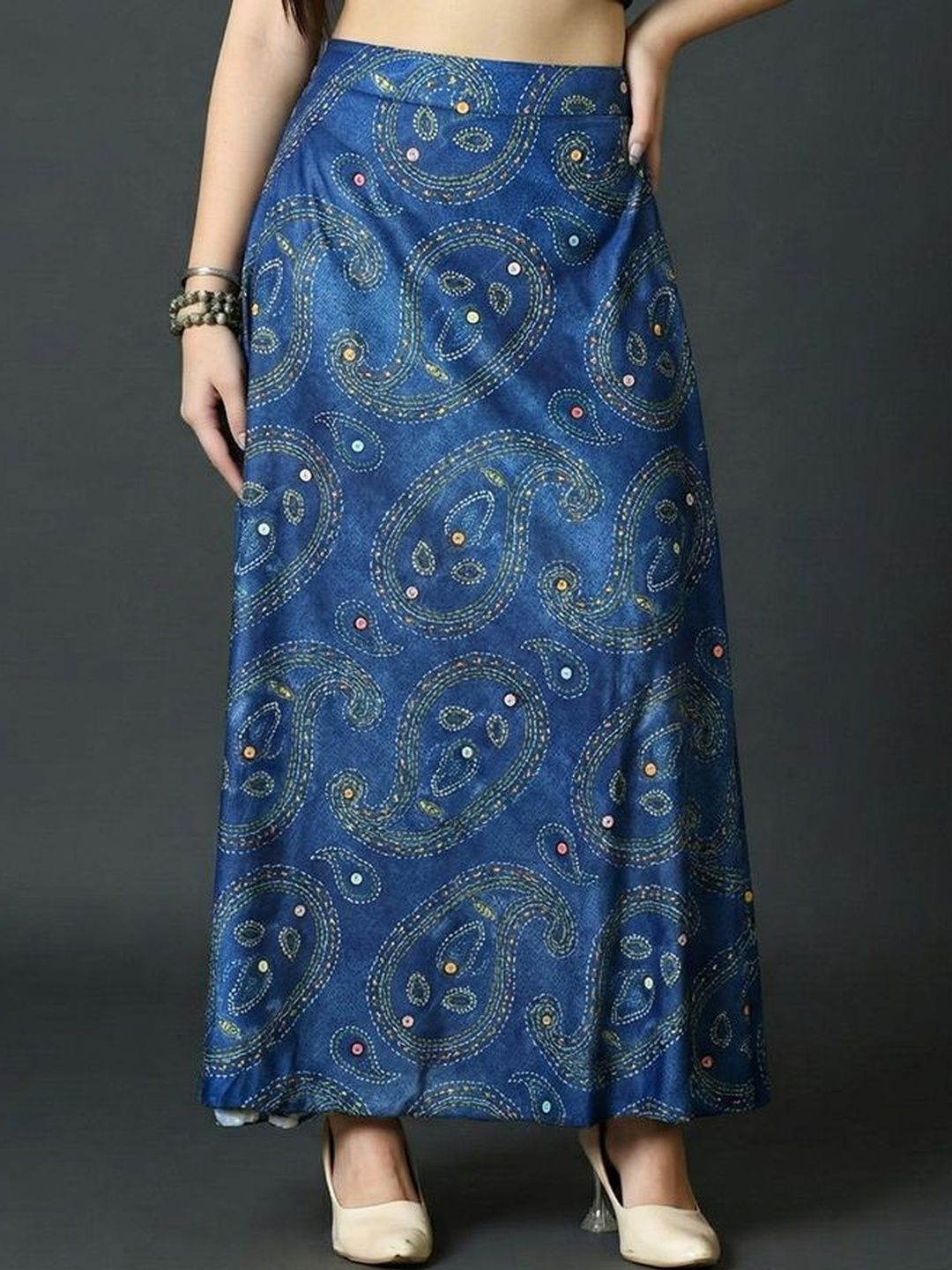 Vagisha Printed Flared Maxi Skirts-picture-13