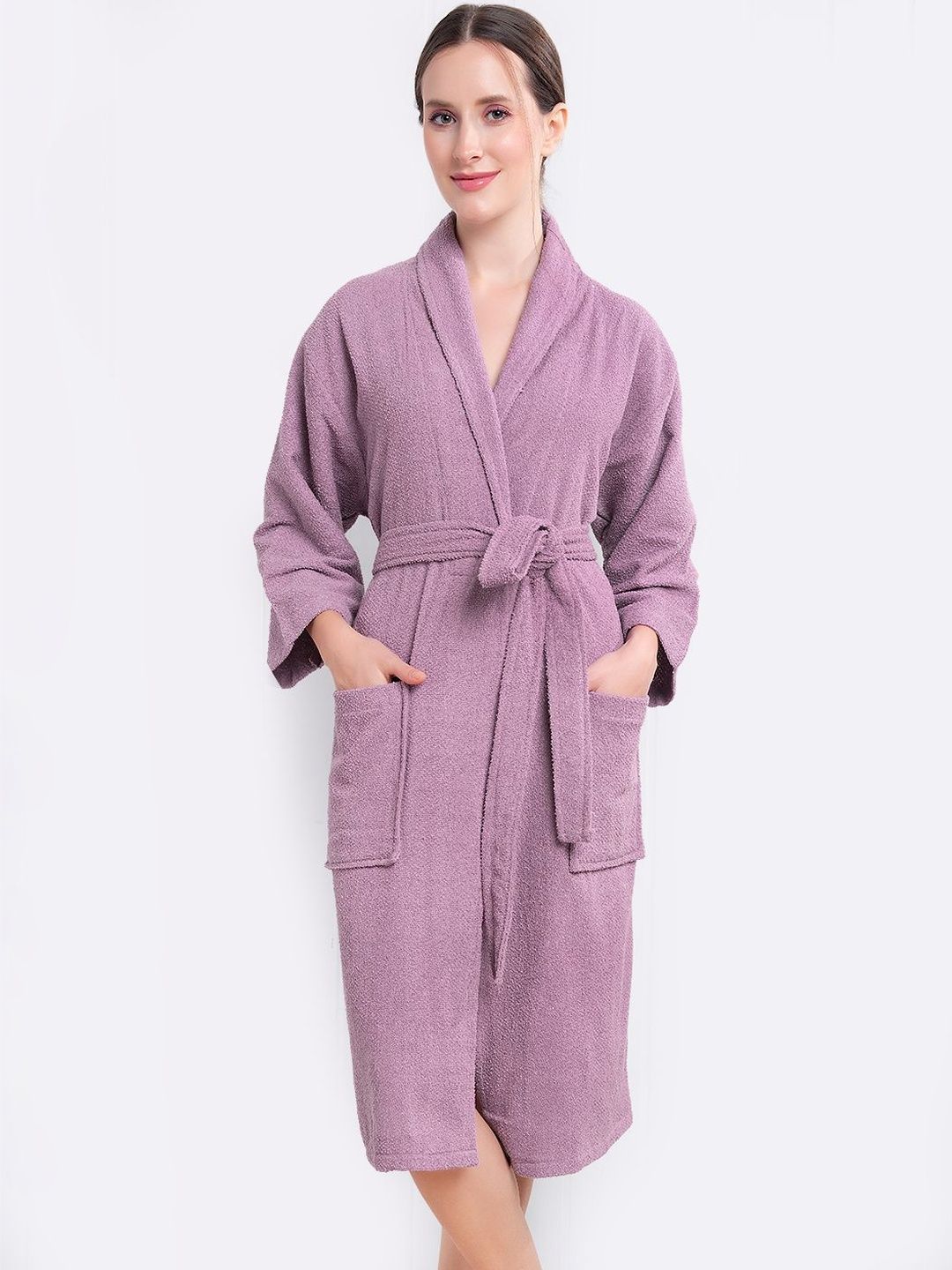 HotGown Pure Cotton Bathrobe White Free-image-38