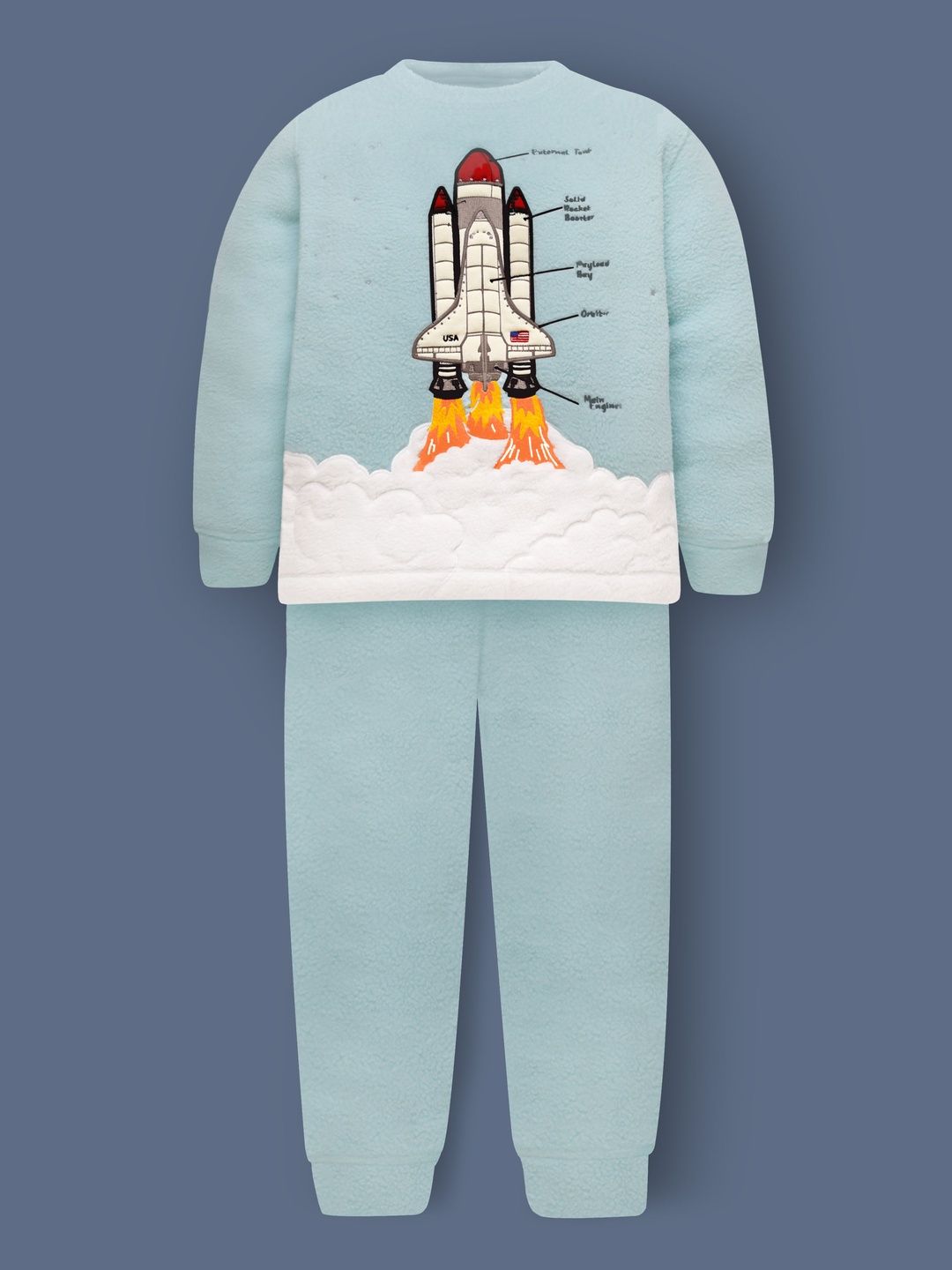 Cherry Crumble Unisex Kids Printed T-shirt with Pyjamas-picture-27