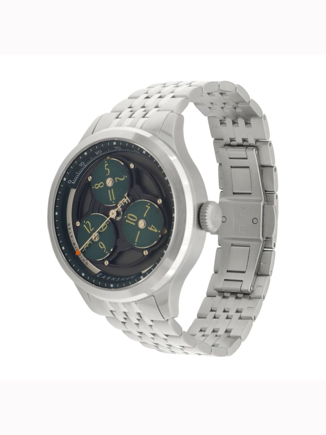 EARNSHAW Men Patterned Dial & Stainless Steel Bracelet Style Straps Analogue Automatic Motion Powered Watch-picture-34