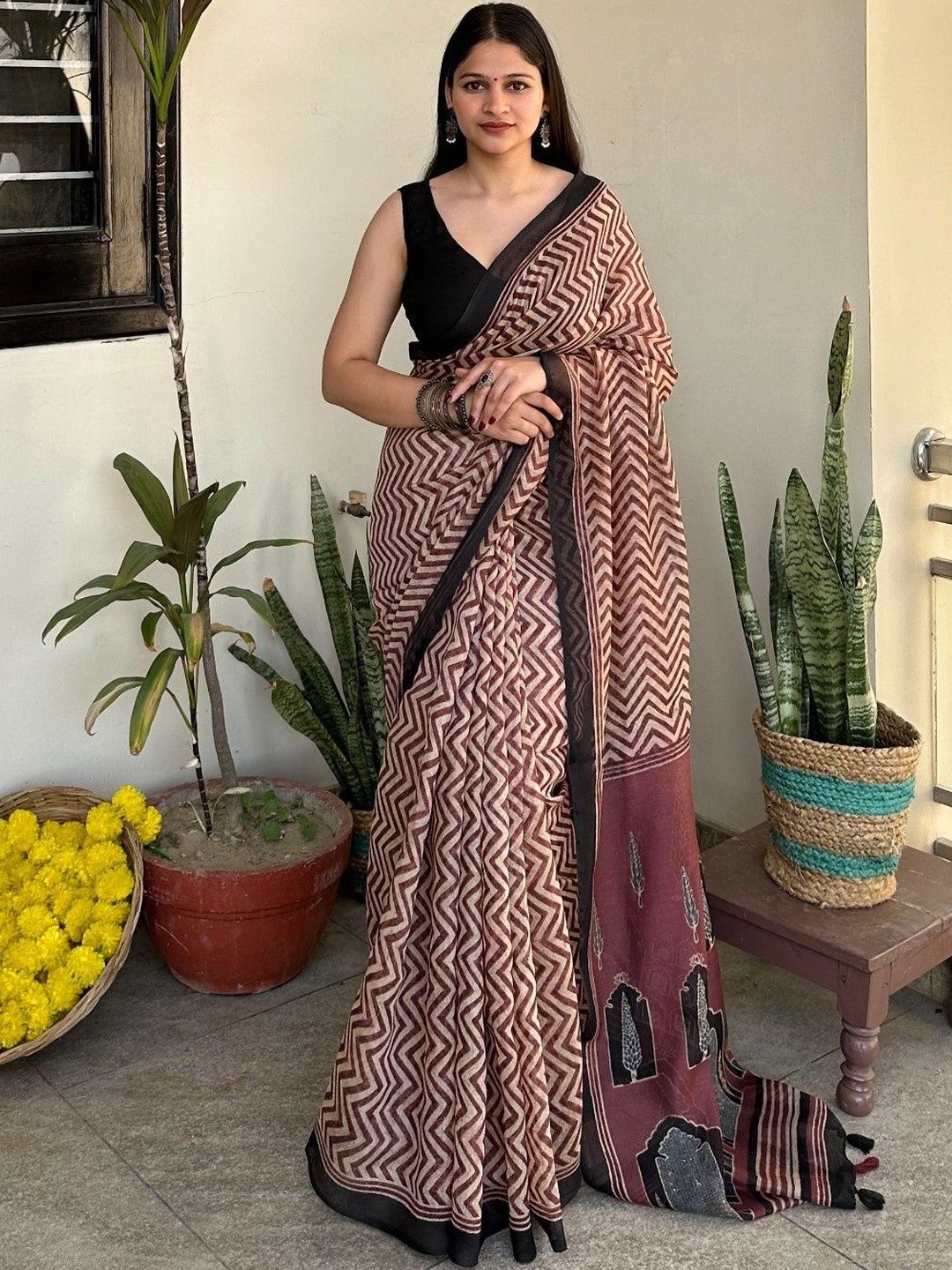 Polki by bhagwati saree Handloom Chanderi Saree-picture-20