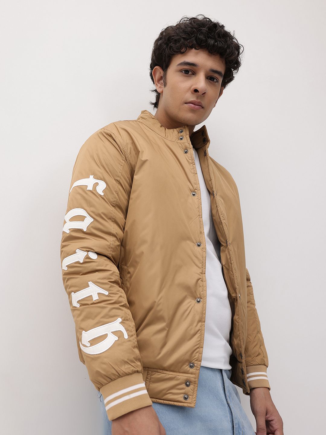 The Roadster Life Co. Typography Patchwork Detail Bomber Jacket-picture-33