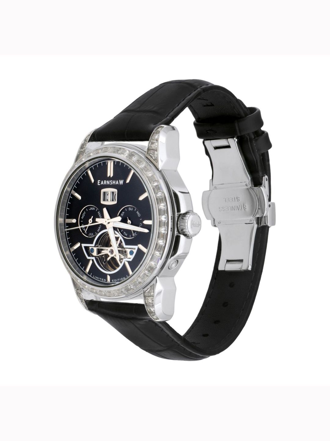EARNSHAW Men Skeleton Dial & Leather Straps Analogue Automatic Motion Powered Watch ES-8305-04-picture-8