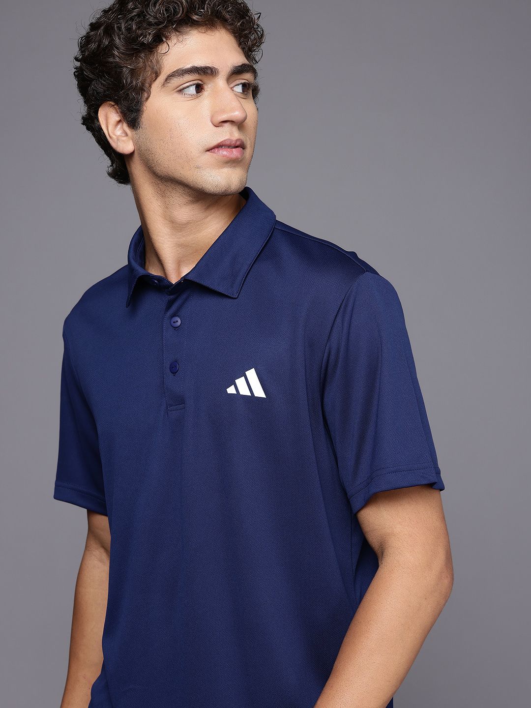 ADIDAS Brand Logo Printed Polo Collar T-shirt-image-36